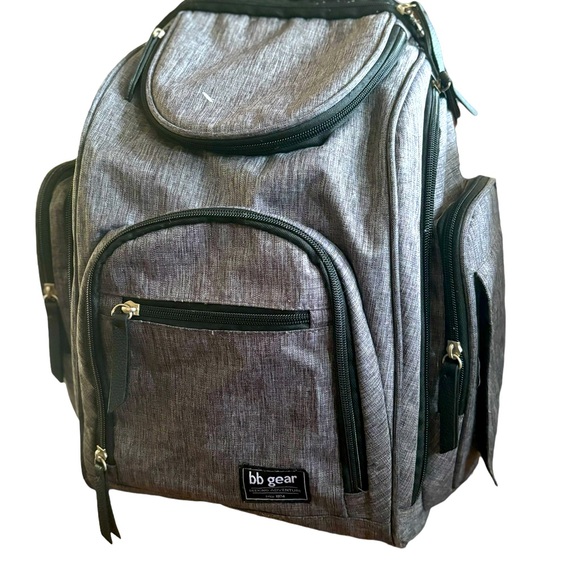 BB Gear Baby Boom Backpack Diaper Bag Gray - Picture 10 of 15